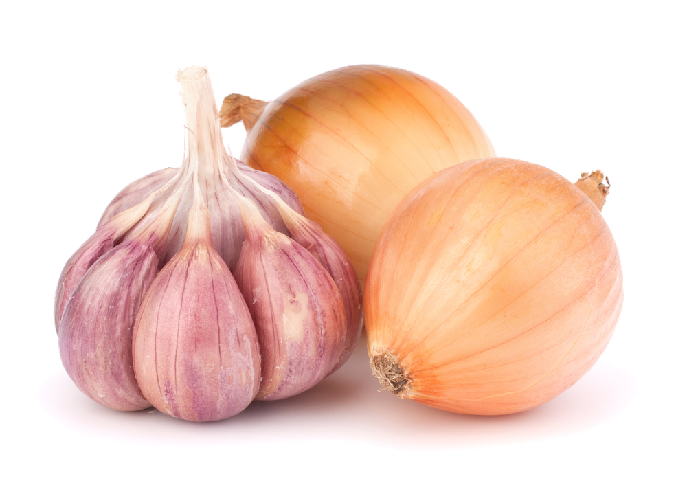 onions and garlic transparent